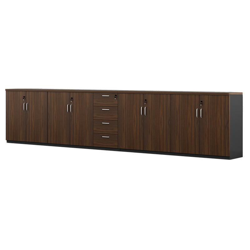 Modern Wood Cabinet Locking Drawers and Storage Lateral File Cabinet Walnut 4 8 Clearhalo 'Filing Cabinets' 'filling_cabinets' 'furn' 'furn_filling_cabinets' 'Furniture' 'Office Furniture' 6020775