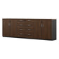 Modern Wood Cabinet Locking Drawers and Storage Lateral File Cabinet Walnut 8 4 Clearhalo 'Filing Cabinets' 'filling_cabinets' 'furn' 'furn_filling_cabinets' 'Furniture' 'Office Furniture' 6020779