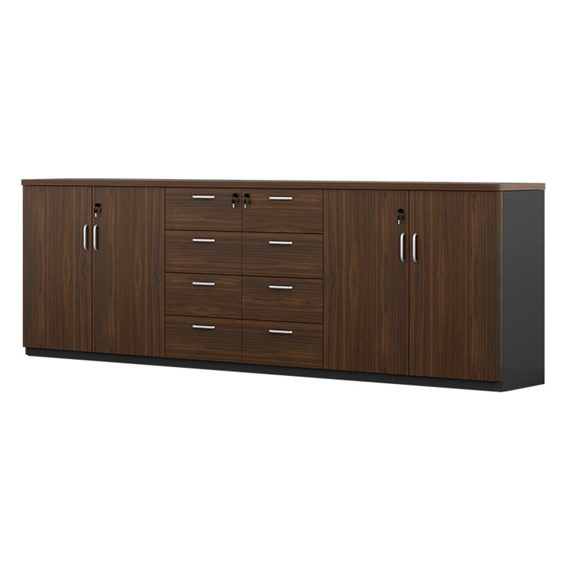 Modern Wood Cabinet Locking Drawers and Storage Lateral File Cabinet Walnut 8 4 Clearhalo 'Filing Cabinets' 'filling_cabinets' 'furn' 'furn_filling_cabinets' 'Furniture' 'Office Furniture' 6020779