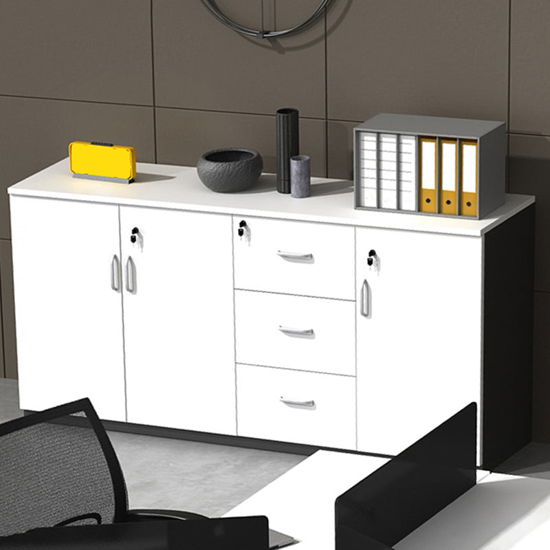 Classeur latéral contemporain armoire à dossier en bois avec verrouillage et stockage