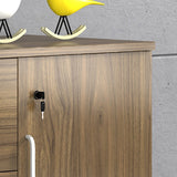 Classeur latéral contemporain armoire à dossier en bois avec verrouillage et stockage