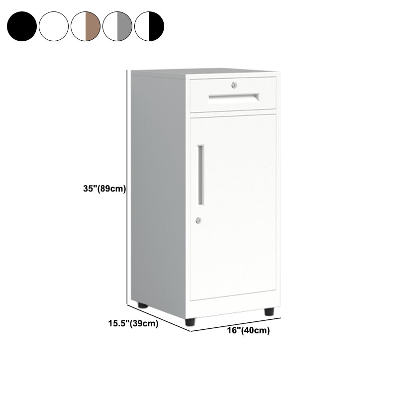 Gabinete tradicional cajones de bloqueo de metal y castores verticales de archivos verticales