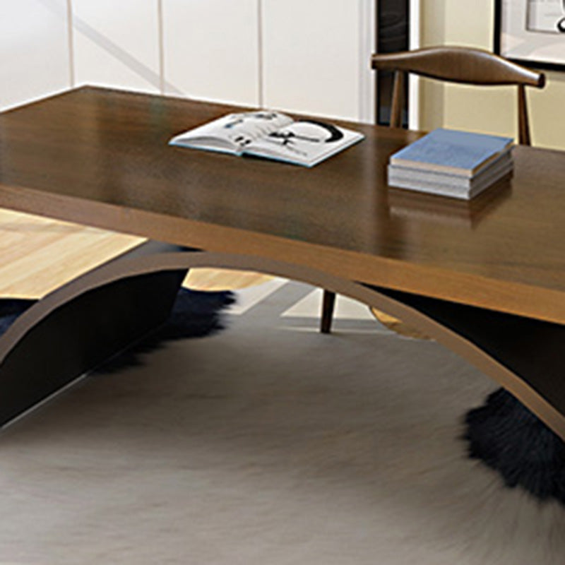 Escritorio de escritura rectangular marrón de 30 pulgadas H escritorio de oficina para casa