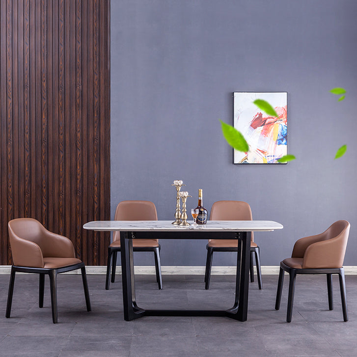 Silla de espalda sólida de madera de la madera de la madera de la sala de cocina del brazo del brazo