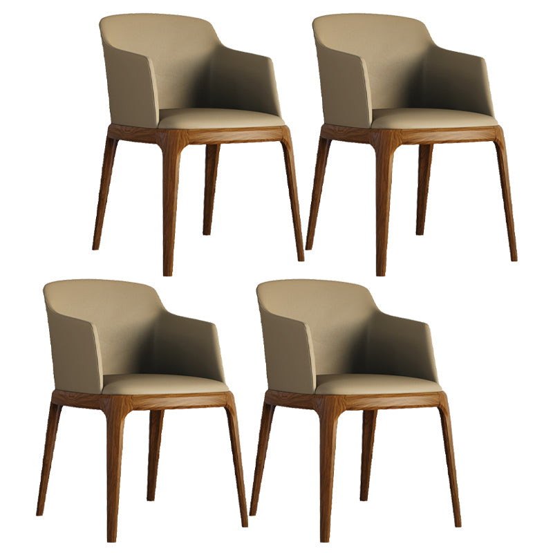 Silla de espalda sólida de madera de la madera de la madera de la sala de cocina del brazo del brazo