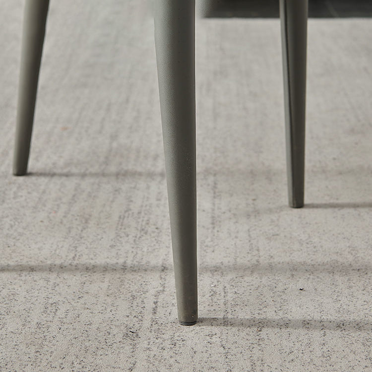 Contemporary Style Dining Chairs Armless Dining Chairs with Metal Legs for Kitchen