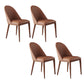 Contemporary Style Dining Chairs Armless Dining Chairs with Metal Legs for Kitchen