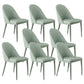 Contemporary Style Dining Chairs Armless Dining Chairs with Metal Legs for Kitchen