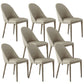Contemporary Style Dining Chairs Armless Dining Chairs with Metal Legs for Kitchen