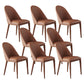 Contemporary Style Dining Chairs Armless Dining Chairs with Metal Legs for Kitchen