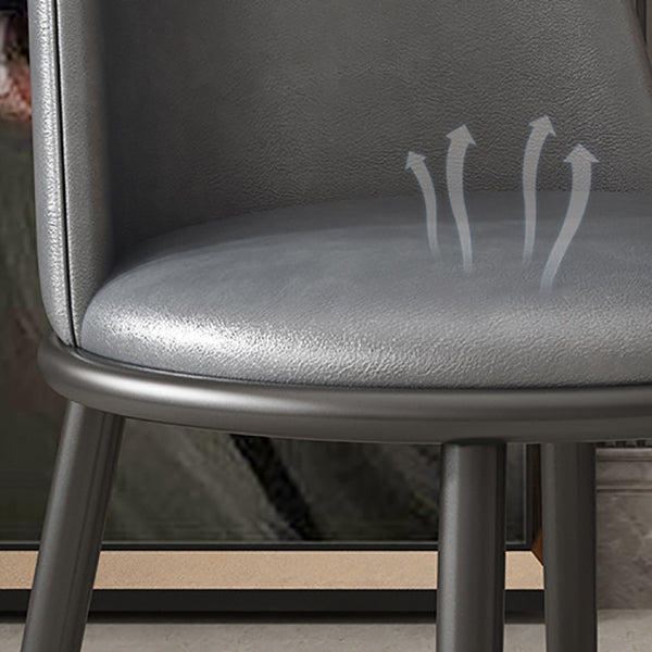 Nordic Dining Chair Armless Dining Chair with Metal Legs for Home Clearhalo 'Dining Chairs' 'Dining Tables & Seating' 'dining_chair' 'furn' 'furn_dining_chair' 'Furniture' 'Kitchen & Dining Furniture' 6021083