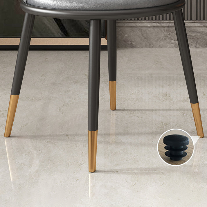 Nordic Dining Chair Armless Dining Chair with Metal Legs for Home Clearhalo 'Dining Chairs' 'Dining Tables & Seating' 'dining_chair' 'furn' 'furn_dining_chair' 'Furniture' 'Kitchen & Dining Furniture' 6021085