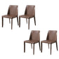 Metal Modern Home Side Chair with Leather Legs Matte Finish Dining Chair for Kitchen