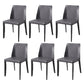 Metal Modern Home Side Chair with Leather Legs Matte Finish Dining Chair for Kitchen