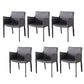 Metal Modern Home Side Chair with Leather Legs Matte Finish Dining Chair for Kitchen