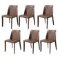 Metal Modern Home Side Chair with Leather Legs Matte Finish Dining Chair for Kitchen