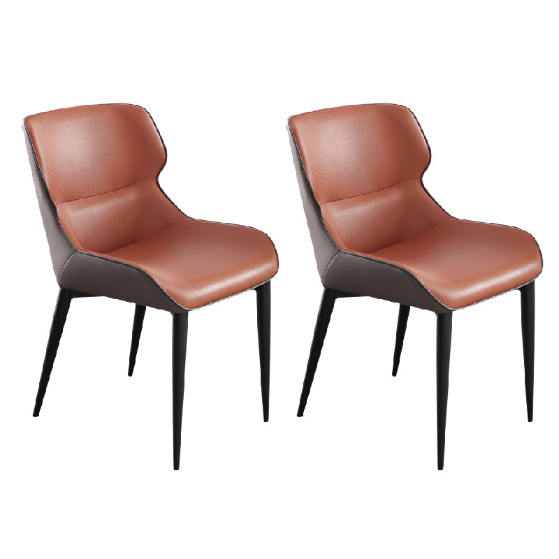 Contemporary Style Dining Chairs Arm Dining Chairs with Metal Legs for Kitchen