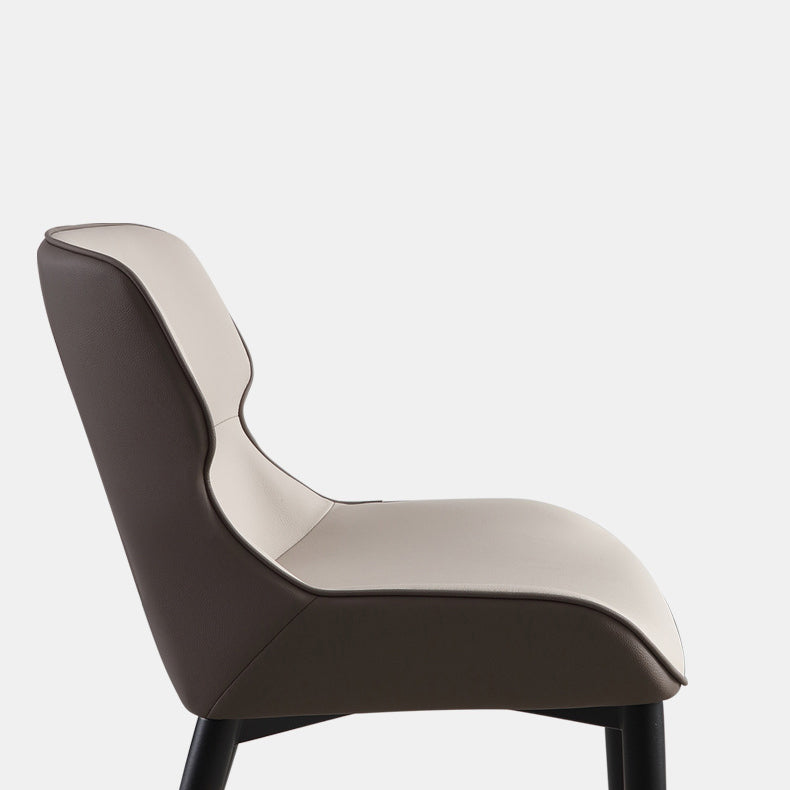 Contemporary Style Dining Chairs Arm Dining Chairs with Metal Legs for Kitchen