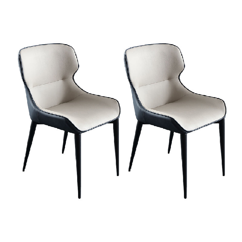 Contemporary Style Dining Chairs Arm Dining Chairs with Metal Legs for Kitchen