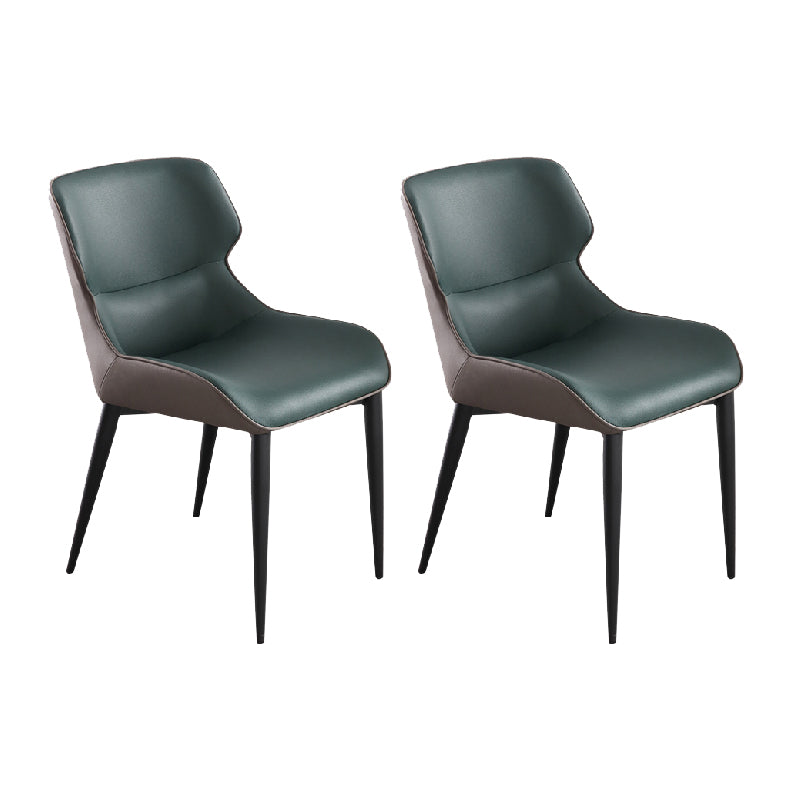 Contemporary Style Dining Chairs Arm Dining Chairs with Metal Legs for Kitchen