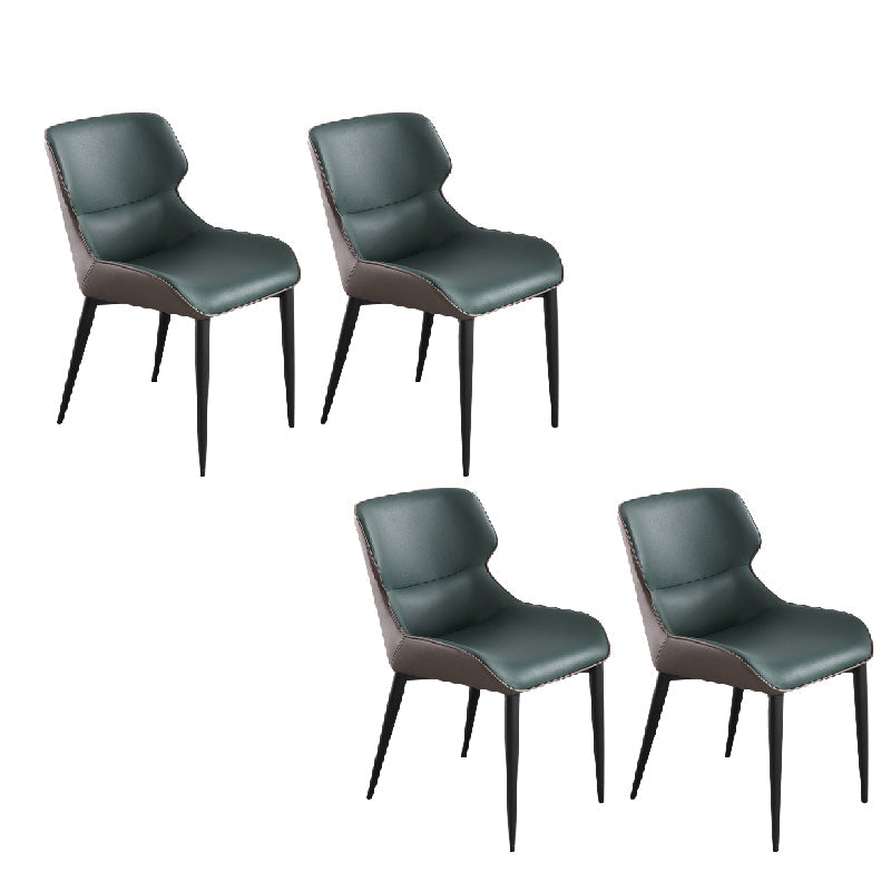 Contemporary Style Dining Chairs Arm Dining Chairs with Metal Legs for Kitchen