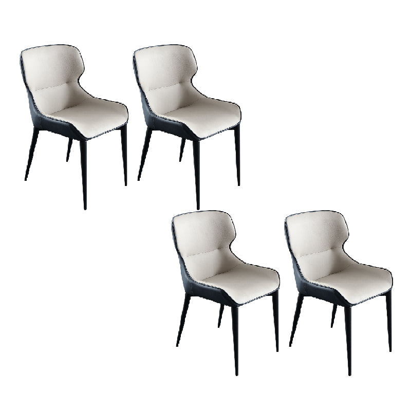 Contemporary Style Dining Chairs Arm Dining Chairs with Metal Legs for Kitchen