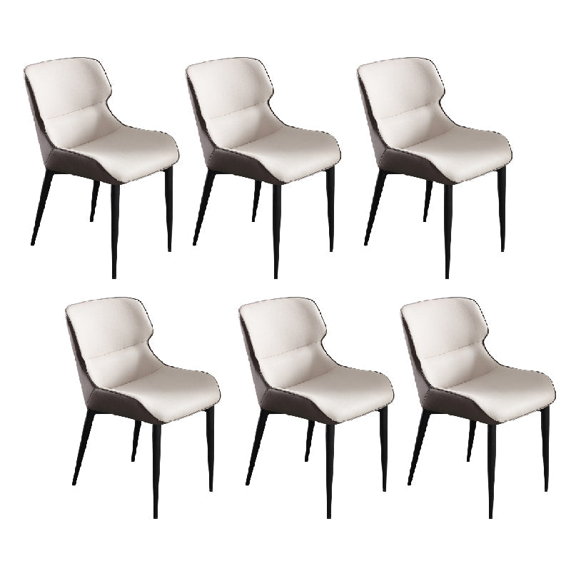 Contemporary Style Dining Chairs Arm Dining Chairs with Metal Legs for Kitchen