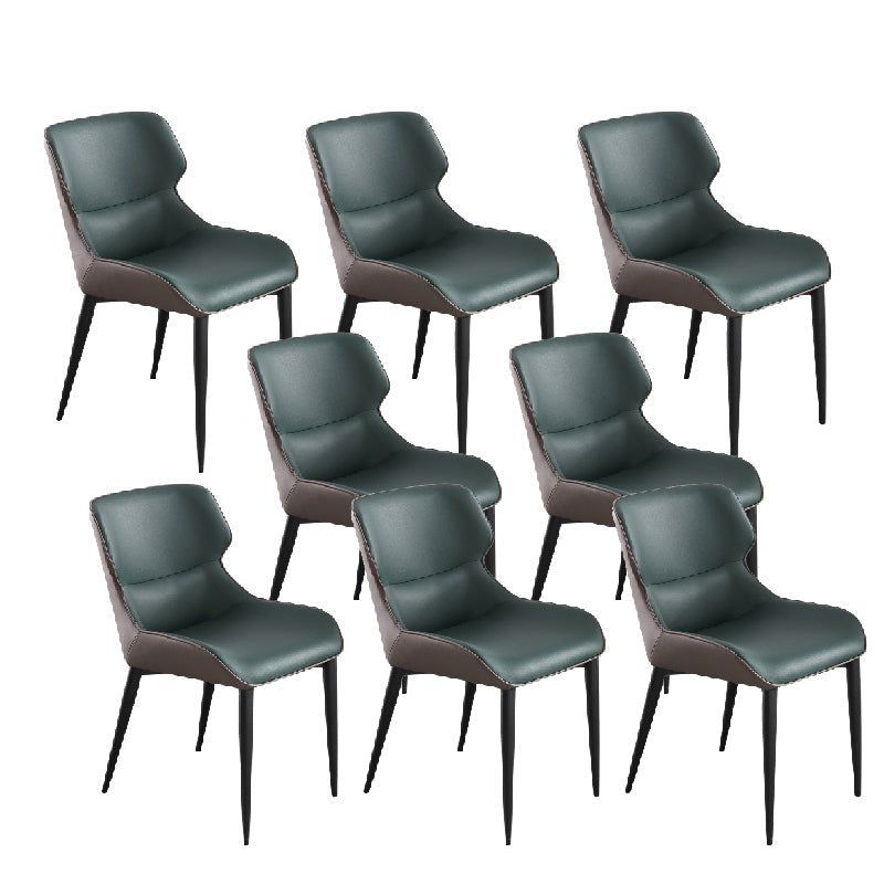 Contemporary Style Dining Chairs Arm Dining Chairs with Metal Legs for Kitchen