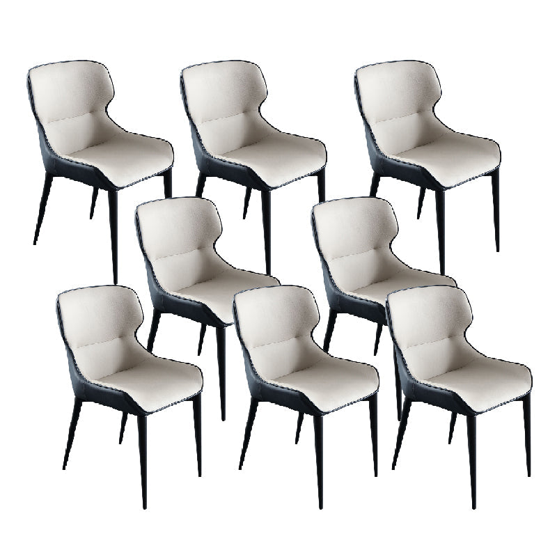 Contemporary Style Dining Chairs Arm Dining Chairs with Metal Legs for Kitchen
