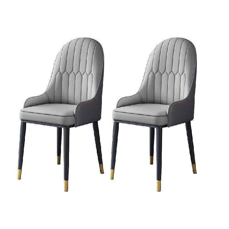 Contemporary Style Dining Chair Arm Dining Chairs with Metal Legs for Kitchen