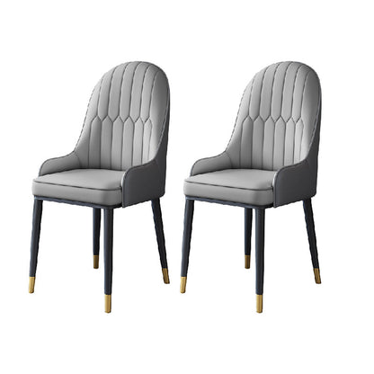 Contemporary Style Dining Chair Arm Dining Chairs with Metal Legs for Kitchen