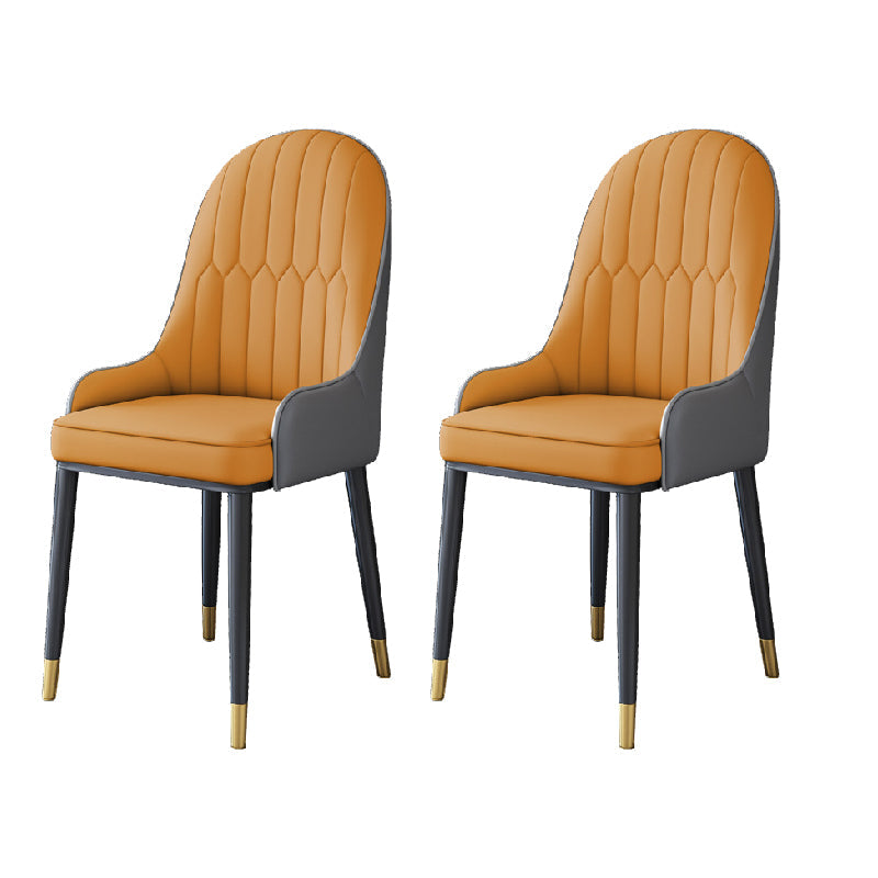 Contemporary Style Dining Chair Arm Dining Chairs with Metal Legs for Kitchen