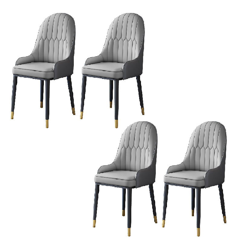 Contemporary Style Dining Chair Arm Dining Chairs with Metal Legs for Kitchen