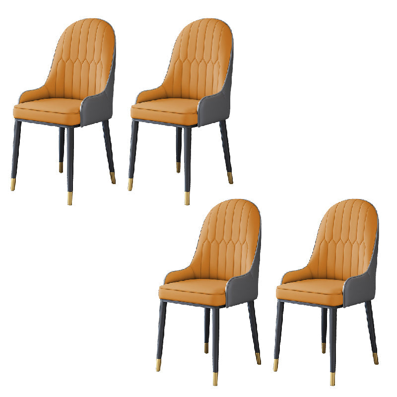 Contemporary Style Dining Chair Arm Dining Chairs with Metal Legs for Kitchen