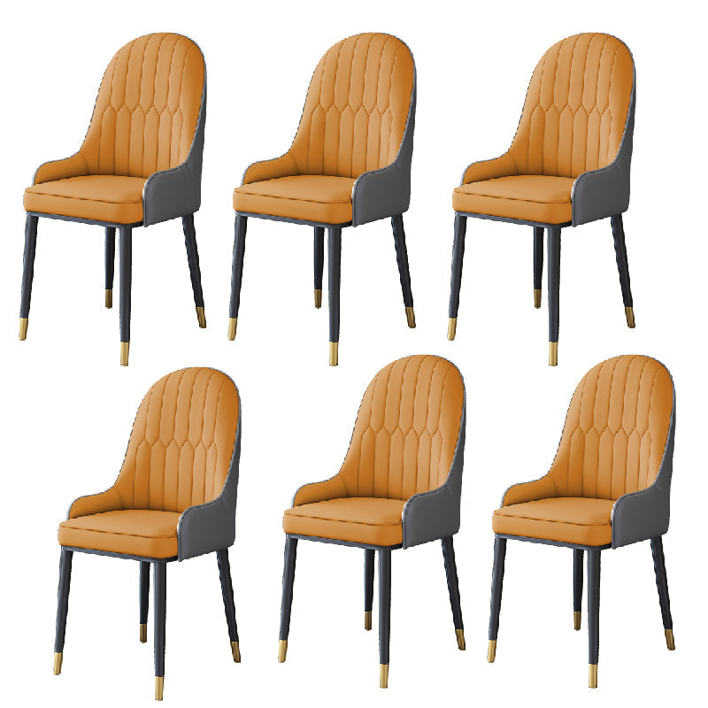 Contemporary Style Dining Chair Arm Dining Chairs with Metal Legs for Kitchen