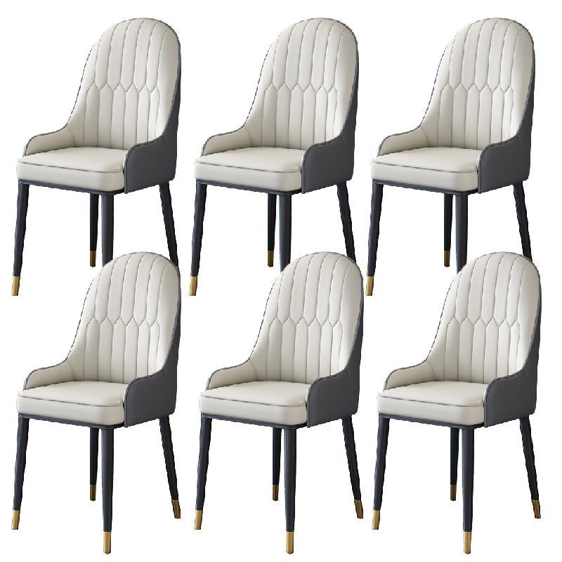 Contemporary Style Dining Chair Arm Dining Chairs with Metal Legs for Kitchen