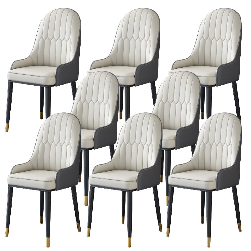 Contemporary Style Dining Chair Arm Dining Chairs with Metal Legs for Kitchen