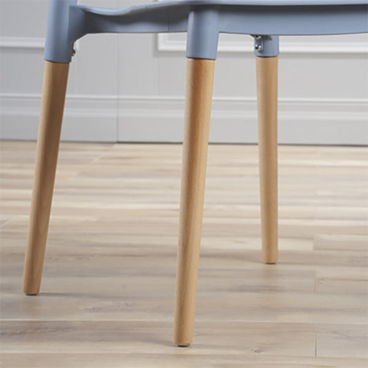 Sillas de comedor de comedor de estilo contemporáneo con patas de madera para cocina