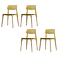 Contemporary Style Dining Chair Armless Dining Chairs with Wooden Legs for Kitchen