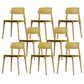 Contemporary Style Dining Chair Armless Dining Chairs with Wooden Legs for Kitchen