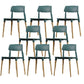 Contemporary Style Dining Chair Armless Dining Chairs with Wooden Legs for Kitchen