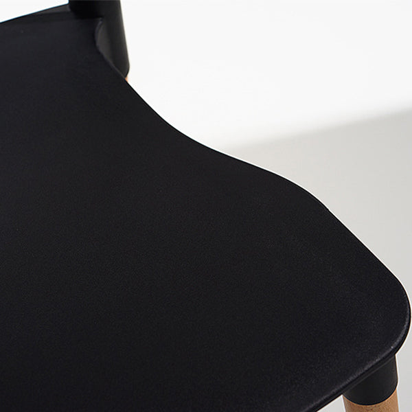 Sillas de comedor de estilo contemporáneo sillas de comedor sin brazos con patas de madera para cocina