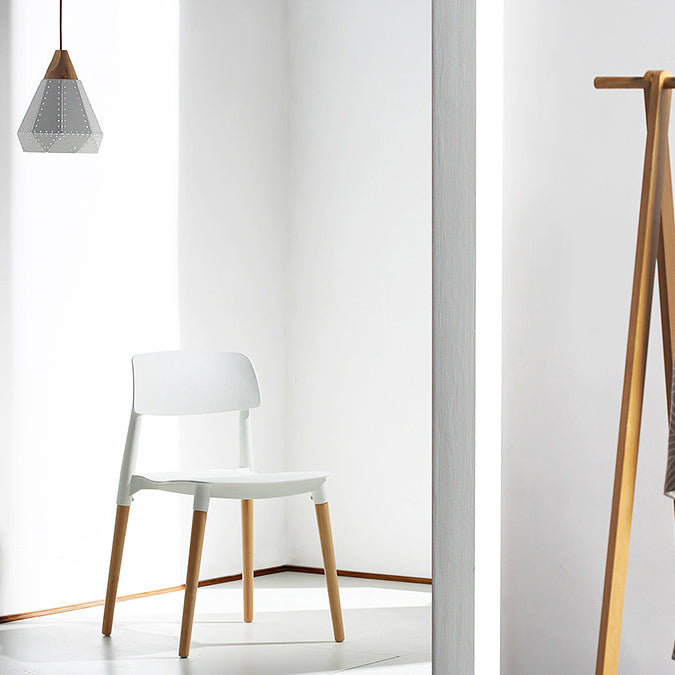 Sillas de comedor de estilo contemporáneo sillas de comedor sin brazos con patas de madera para cocina