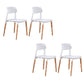 Sillas de comedor de estilo contemporáneo sillas de comedor sin brazos con patas de madera para cocina