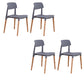 Sillas de comedor de estilo contemporáneo sillas de comedor sin brazos con patas de madera para cocina