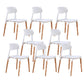 Sillas de comedor de estilo contemporáneo sillas de comedor sin brazos con patas de madera para cocina