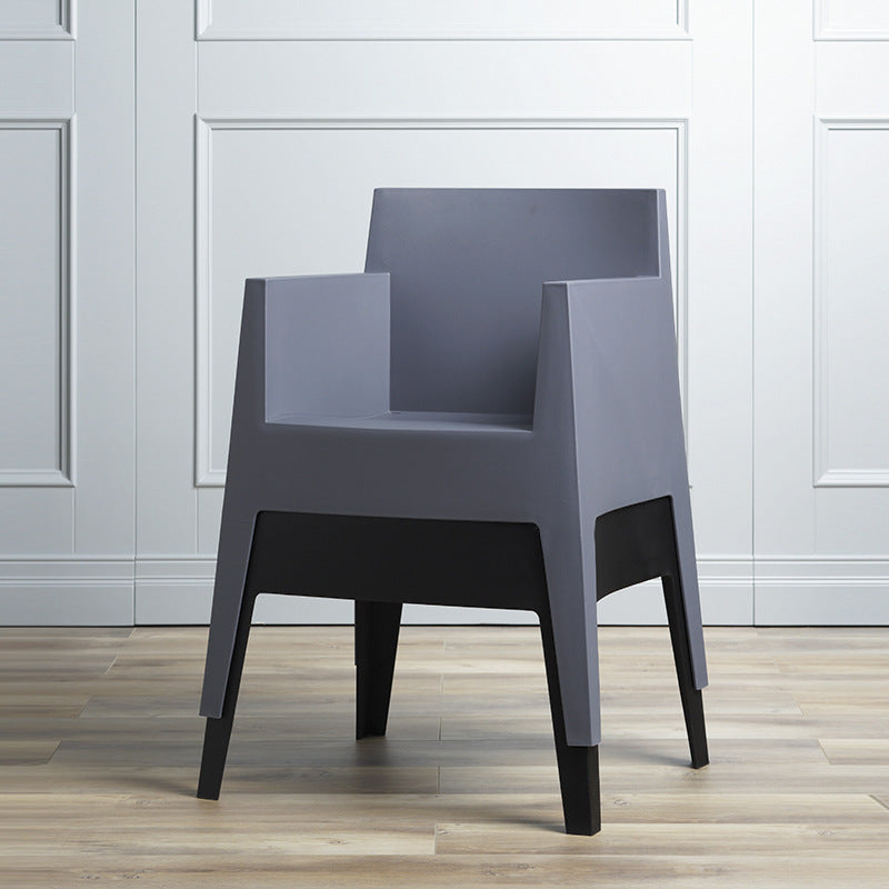 Contemporary Style Dining Chairs Arm Dining Chairs with Plastic Legs for Kitchen Clearhalo 'Dining Chairs' 'Dining Tables & Seating' 'dining_chair' 'furn' 'furn_dining_chair' 'Furniture' 'Kitchen & Dining Furniture' 6021241