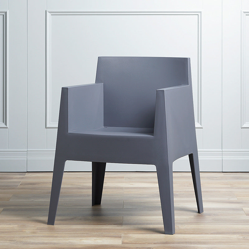 Contemporary Style Dining Chairs Arm Dining Chairs with Plastic Legs for Kitchen Clearhalo 'Dining Chairs' 'Dining Tables & Seating' 'dining_chair' 'furn' 'furn_dining_chair' 'Furniture' 'Kitchen & Dining Furniture' 6021242