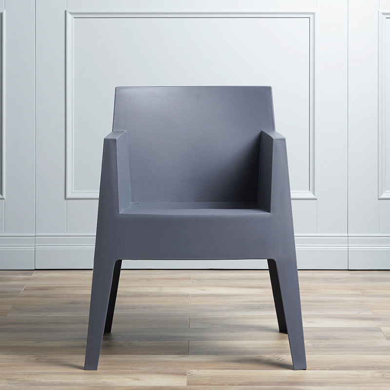 Contemporary Style Dining Chairs Arm Dining Chairs with Plastic Legs for Kitchen Clearhalo 'Dining Chairs' 'Dining Tables & Seating' 'dining_chair' 'furn' 'furn_dining_chair' 'Furniture' 'Kitchen & Dining Furniture' 6021243