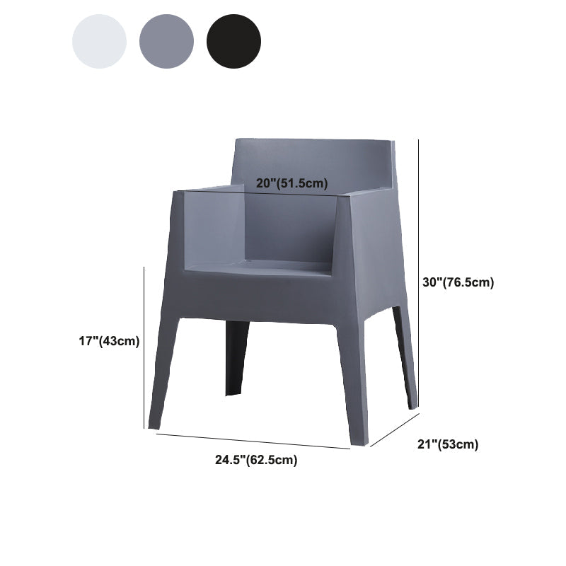 Contemporary Style Dining Chairs Arm Dining Chairs with Plastic Legs for Kitchen Clearhalo 'Dining Chairs' 'Dining Tables & Seating' 'dining_chair' 'furn' 'furn_dining_chair' 'Furniture' 'Kitchen & Dining Furniture' 6021257
